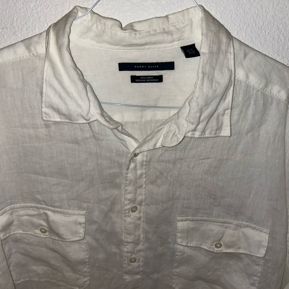 White Linen Button Up - image 2